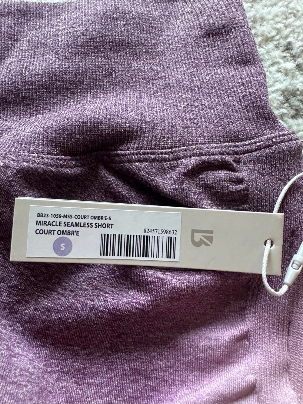 BuffBunny Ombre Pink to Plum High-Waist Athletic Shorts
